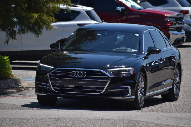 Audi luxury sedan parked on city street