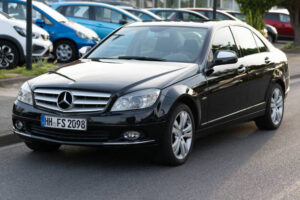 Luxury sedan with sleek body lines and premium detailing