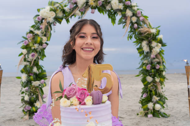 Beautiful quinceañera dress and celebration